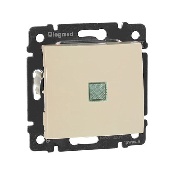 Механизм выключателя1 клавишный с индикацией бежевый Valena