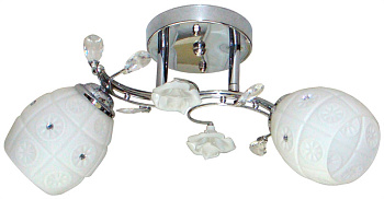 Люстра 12549ES/2H+CR+WT хром Е27