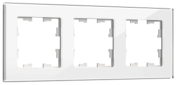 Рамка трехместная BRITE белая РУ-3-БрБ