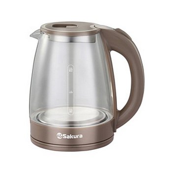 Чайник электрический SA-2734C Sacura 1.8л стекло ,графит