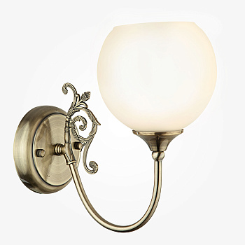 Бра со стеклянным плафоном 60052/1 античная бронза