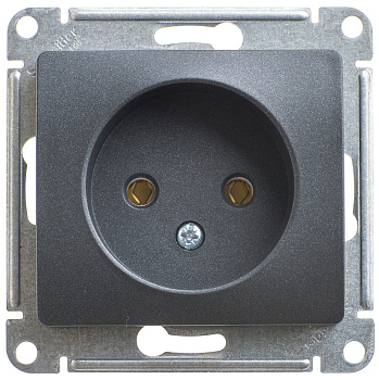 Розетка без заземления GLOSSA антрацит GSL000741