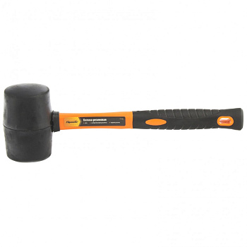 Киянка резиновая, 450 г, черная резина, фибергласовая рукоятка Sparta/11126