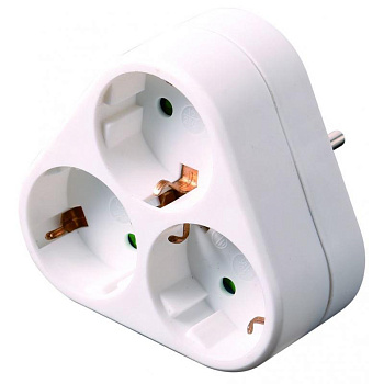 Тройник с заземление круглый 16А General