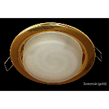 Свет-к точ.встроенн.GX53-H4/золото-черный хром-золото 38*106/ECOLA***