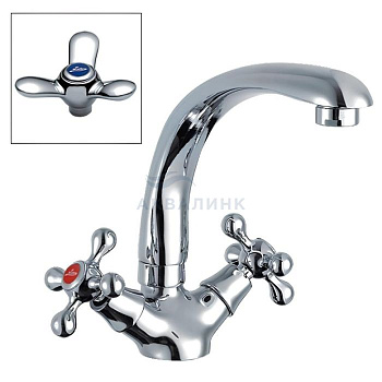 Смеситель кухня Ledeme большой корпус керамика L4412