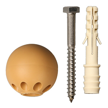 Ограничитель дверной ШАР d35мм бук***