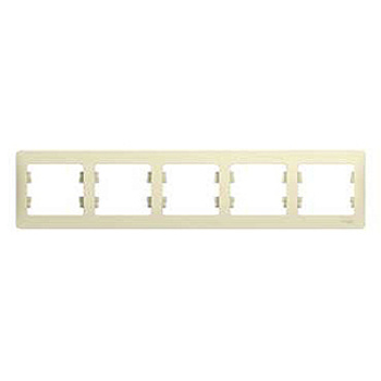 Рамка 5 постовая горизонтальная GLOSSA бежевая  GSL000205