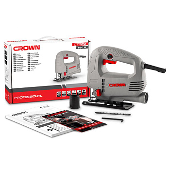 Лобзик CROWN CT15212 550 Вт, 700-3000 об/мин., глубина пропила в дереве 65 мм, в металле 3 мм							