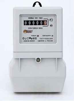 Счетчик электр НЕВА104  1SO 5-60А 220V 1тар/плоский/ЖКИ
