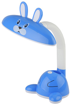Настольный светильник зайка ЭРА NLED-431-5W-BU синий