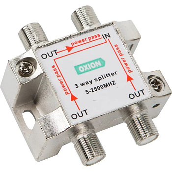 Делитель спутниковый TV-SAT на 3 TV(5-2500MHz) OXION