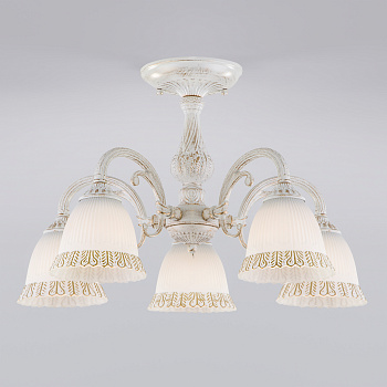 Потолочная люстра Eurosvet Campina 60107/5 белый с золотом