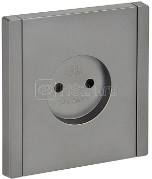 Розетка 1-м СП FORTE&PIANO FP518 10А без заземл. без защ. шторок винт. крепл. сталь IEK 