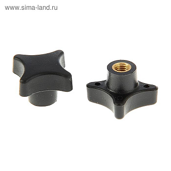 Ручка-кнопка ПВХ D5мм черная*****