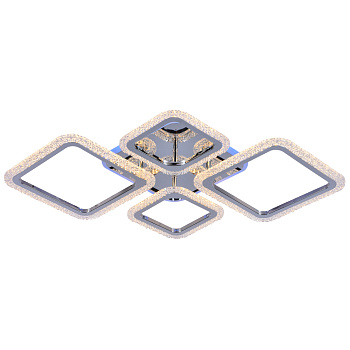 Светодиодная люстра 8015/2+2 WHT 88W+12W RGB