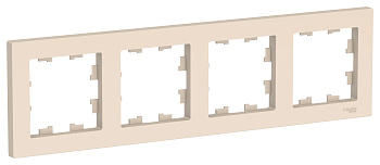 Рамка 4 постовая универсальная бежевая AtlasDesign