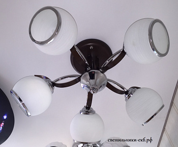 Люстра GH2025-5 Е27 бронза/хром