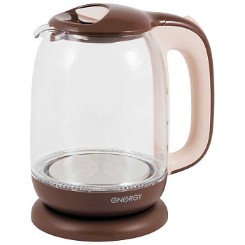 Чайник электрический ENERGY E-281 с подсветкой 1.7 л 2200 Вт бело- серый d005210