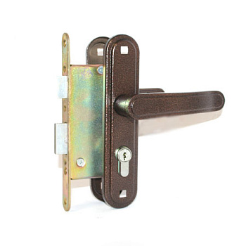 Замок врезной с ручками ЗВ-4-3.03 Зенит/медь