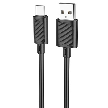 Кабель USB HOCO X88 USB - Type-C, 3A, 1 м, черный