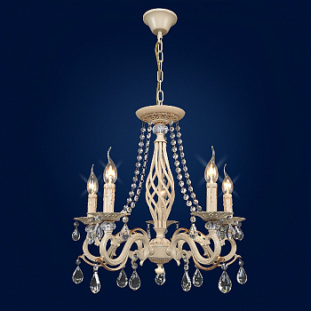 Люстра классика 2-3851-5-WHS-E14 бежевый/золотистый