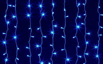 Гирлянда новогодняя "Занавес"96 диодов GENERAL  1,5*1м синяя с контроллером GLFG-96-150-100-IP20-X-B