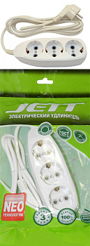 Удлинитель 3*1,5 м с/з /16А/ПВС 3х1/ General/Universal