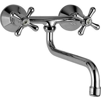 Смеситель 301 TREFF для мойки настенный, кран-букса керамика  /142-0010-30