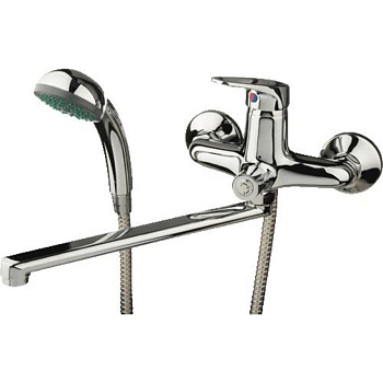 Смеситель для ванны с длинным изливом и душем Ledeme L2237-B