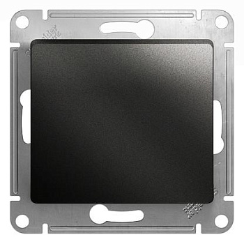 Кнопка нажимная  с/у 10А антрацит/GLOSSA