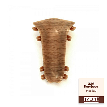 Угол внутренний к плинтусу 55мм мербау 336