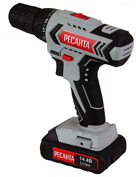 Дрель-шуруповерт аккумуляторная ДА-14-2ЛК Ресанта*