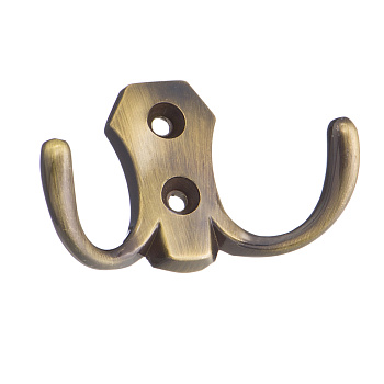 Крючок 2-х рожковый К51 / К203АВ/ Н5505, бронза
