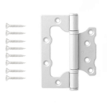 Петля БАБОЧКА APECS 100*75*2.5-B2-Steel-W белая, универсальная