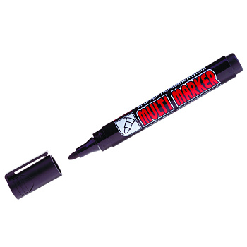 Маркер перманентный Crown "Multi Marker" CPM-800 (черный), пулевидный, 3мм