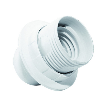 Патрон люстровый с 1-м кольцом Е27 белый