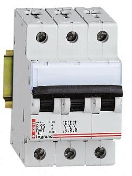 Автомат LEGRAND LR 3P 10A 6кА/сер.С