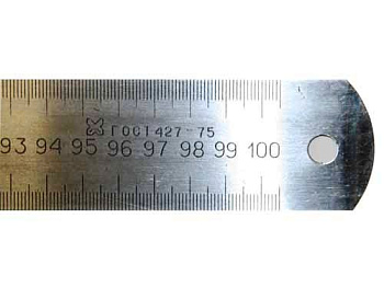 Линейка измерительная, 1000 мм, металлическая/19010/30563