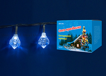 Гирлянда ULD-S0700-050 "Бриллианты" 50 LED белый 7.м 8режимов