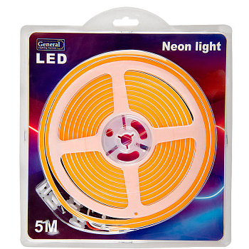 Лента гибкий неон 2835 120LED/12V/ 9,6Вт 1м/оранжевый /IP67/5м.