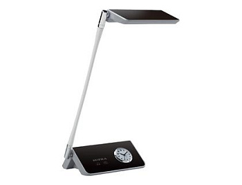 Светильник SUPRA SL-TL324 настольный белый/чёрный с часами 5Вт 300LM