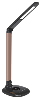 Светильник настольный 7вт NL-38 черное/золото светодиодный беспроводная зарядка  