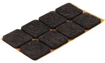 Подкладка квадрат коричневый 20*20мм, войлок