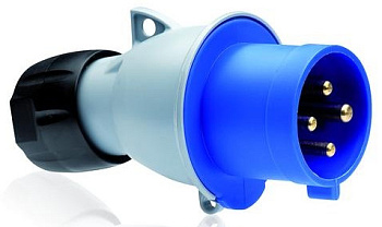 Вилка 4-х штыревая 32А 3P+Е IP44 кабельная/ABB/332-P6***