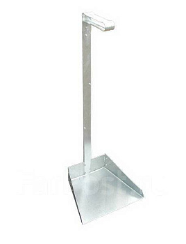 Совок для мусора 270*200 мм цинк Г-образная  ручка 650 мм/7954